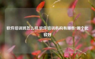 软件培训班怎么样,软件培训机构有哪些?哪个比较好