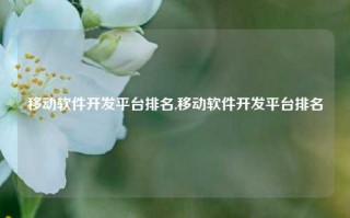 移动软件开发平台排名,移动软件开发平台排名