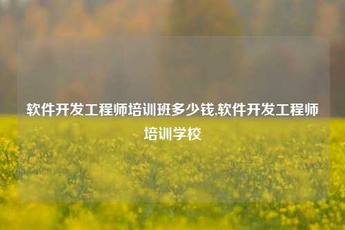 软件开发工程师培训班多少钱,软件开发工程师培训学校-第1张图片-连云港禾元网络科技有限公司