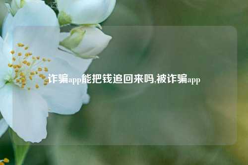 诈骗app能把钱追回来吗,被诈骗app-第1张图片-连云港禾元网络科技有限公司