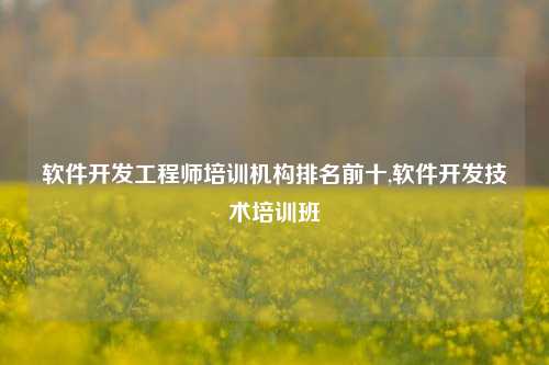 软件开发工程师培训机构排名前十,软件开发技术培训班-第1张图片-连云港禾元网络科技有限公司