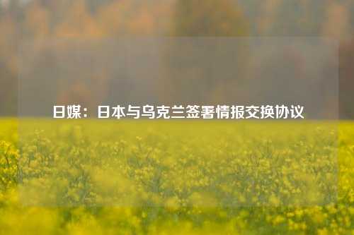 日媒：日本与乌克兰签署情报交换协议-第1张图片-连云港禾元网络科技有限公司