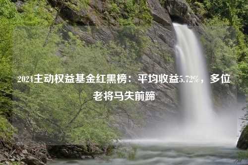 2024主动权益基金红黑榜：平均收益5.72%，多位老将马失前蹄