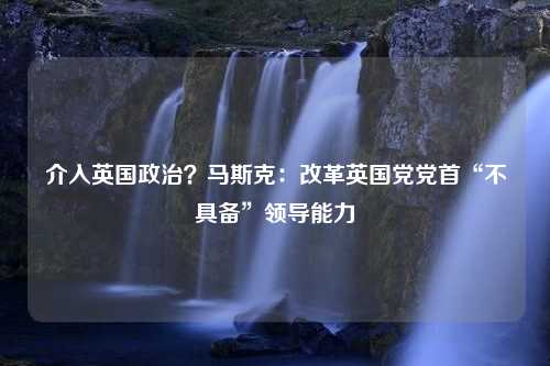 介入英国政治？马斯克：改革英国党党首“不具备”领导能力