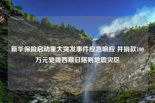 新华保险启动重大突发事件应急响应 并捐款100万元驰援西藏日喀则地震灾区