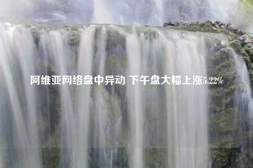 阿维亚网络盘中异动 下午盘大幅上涨5.22%