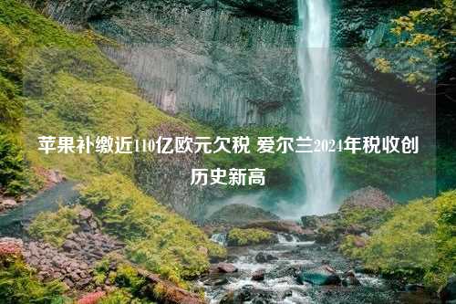 苹果补缴近110亿欧元欠税 爱尔兰2024年税收创历史新高