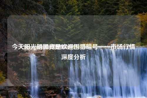 今天阳光明媚竟是欢迎围猎暗号——市场行情深度分析