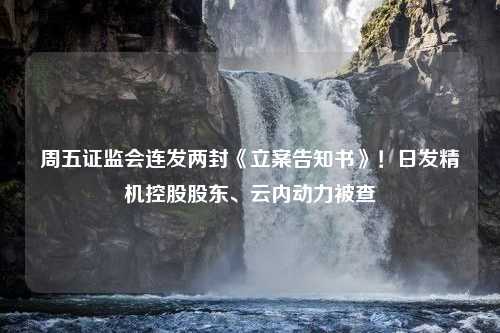 周五证监会连发两封《立案告知书》！日发精机控股股东、云内动力被查