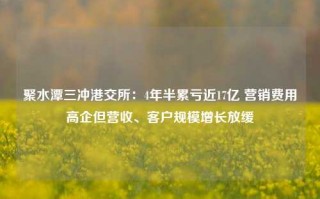 聚水潭三冲港交所：4年半累亏近17亿 营销费用高企但营收、客户规模增长放缓