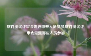 软件测试评审会需要哪些人员参加,软件测试评审会需要哪些人员参加