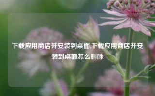 下载应用商店并安装到桌面,下载应用商店并安装到桌面怎么删除