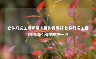 软件开发工程师培训机构哪家好,软件开发工程师培训机构哪家好一点