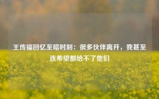 王传福回忆至暗时刻：很多伙伴离开，我甚至连希望都给不了他们