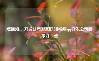 短视频app开发公司哪家好,短视频app开发公司哪家好一点