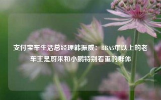 支付宝车生活总经理韩振威：BBA5年以上的老车主是蔚来和小鹏特别看重的群体