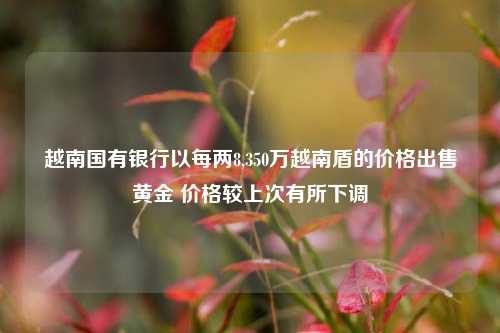 越南国有银行以每两8,350万越南盾的价格出售黄金 价格较上次有所下调-第1张图片-连云港禾元网络科技有限公司