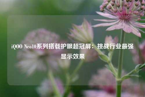 iQOO Neo10系列搭载护眼超冠屏：挑战行业最强显示效果-第1张图片-连云港禾元网络科技有限公司