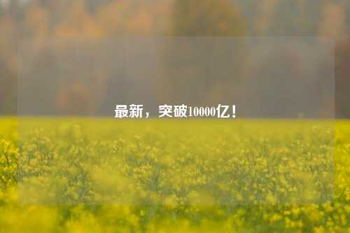 最新，突破10000亿！-第1张图片-连云港禾元网络科技有限公司