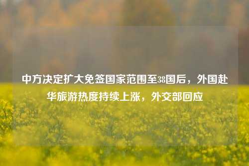 中方决定扩大免签国家范围至38国后，外国赴华旅游热度持续上涨，外交部回应-第1张图片-连云港禾元网络科技有限公司